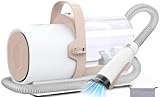ZKSCOOL Dog Grooming Kit & Dog Grooming Vacuum with Suction, 6 in 1 Pet Grooming Vacuum for Shedding, Low Noise Dog Hair Vacuum with 1.5L Cup, Electric Dog Clippers for Grooming Thick Hair Cats & Dogs