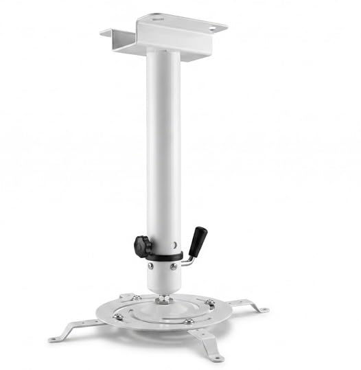 Image of Audiovan Round Shape Universal Projector Ceiling Mount with Single Bolt Ball Head Tilt Adjustment Projector Ceiling Mount Bracket Extendable 2 feet
