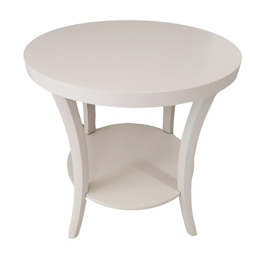 Roundhill Furniture Perth Contemporary Round End Table with Shelf by Roundhill Furniture - Used condition - Image 2