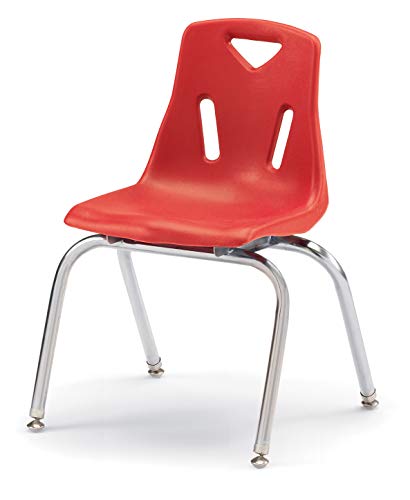 Image of Jonti-Craft Berries 8146JC1119 Stacking Chair with Chrome-Plated Legs, 16 inch Height, Green