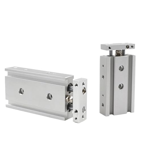 Vérin pneumatique double tige 25x50 CXSM acier inoxydable double arbre guidé - 5