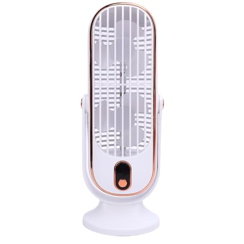 Fabater Escritorio Portátil -Tilator -Tilator Silencioso USB Recargable Ventilador de Enfriamiento de 5 Velocidades para Habitaciones de Dormitorio de Dormitorio, Batería de 1000 MAh (WHITE)