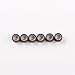 200Pcs Beads Silicone Aluminium Micro Nano Rings 5.0x3.0x3.0 mm Lined For I Tip/Nano Hair Extensions Tool Beads (Brown Color)