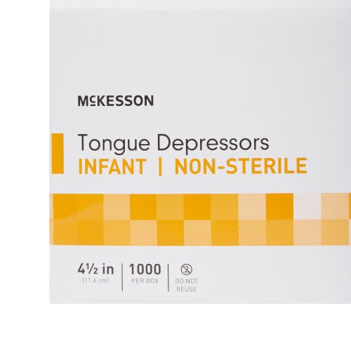 Image of McKesson Tongue Depressors Infant Size, Wood, 4, 4.5 in, 10000 ct | Unflavored, Splinter-Free, Use for Medical, Arts, Crafts, Spa