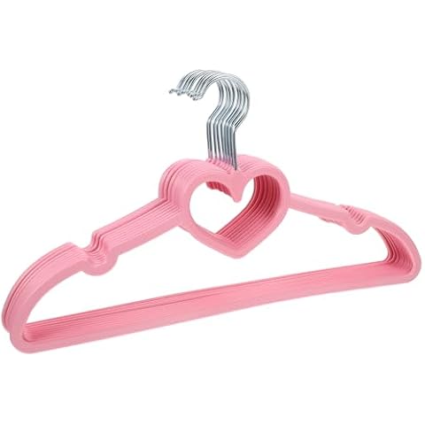 Vosarea 10PCS Heart Shaped Cloth Hangers Cover