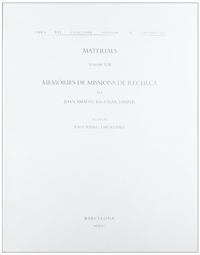 Portada de Memòries de missions de recerca. Volum XIII