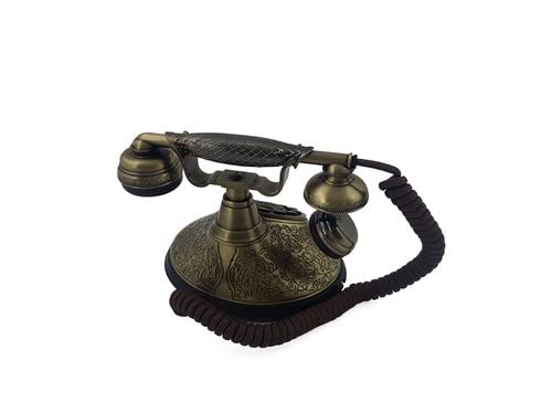 Teléfono retro GPO Duchess con acabado en bronce metálico y estética exclusiva 4