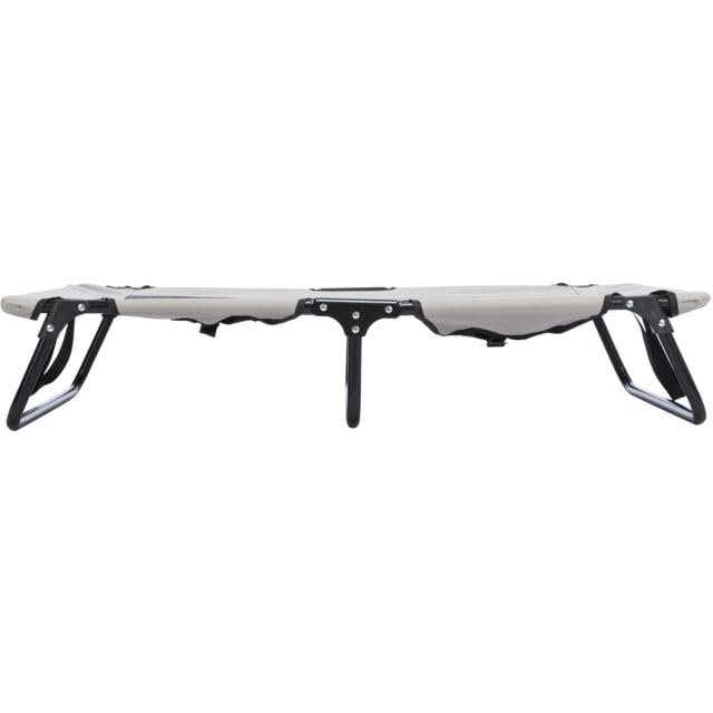 TRIXIE Leżak dla psa Strong Edition w kolorze beżowym/czarnym – stabilny i wygodny leżak dla psów do 35 kg – składany i łatwy w pielęgnacji – 120 × 19 × 70 cm – 28213