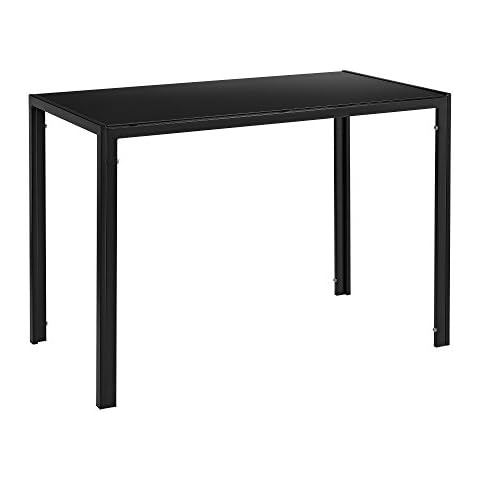 Table de Salle à Manger en Verre Noir [en.casa] Cover