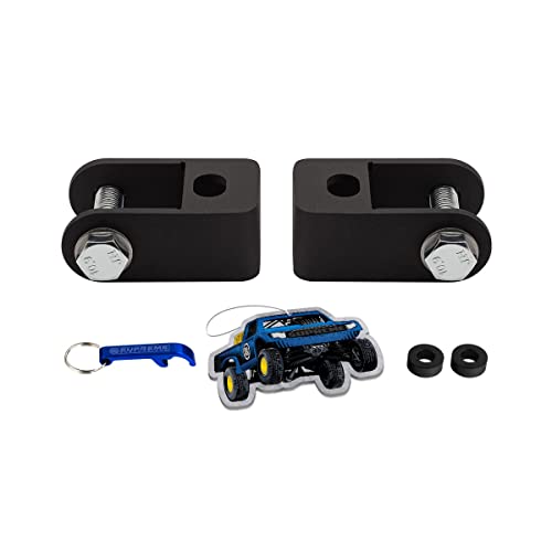 Supreme Suspensions - Front Shock Extenders for 2011-2023 Chevrolet Silverado 2500HD 3500HD [8-Lug] High-Strength Steel Shock Extension PRO Kit 2WD 4WD - Can Cooler Included with Purchase