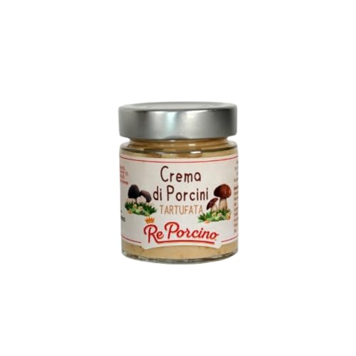 Re Porcino Crema Di Porcini Tartufata 140 G | Origine Europea | Ideale Per Farcire Tramezzini, Condire Risotti, Pasta E Insaporire Ripieni.