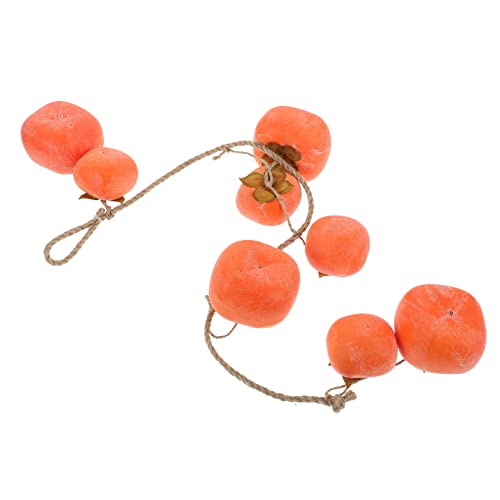HOMSFOU 1 Pcs Simulation Persimmon Fake Persimmon Pendant Artificial Fruits for Decoration Faux Persimmon Artificiales para Outdoor Garland Desktop Decor Household Decor