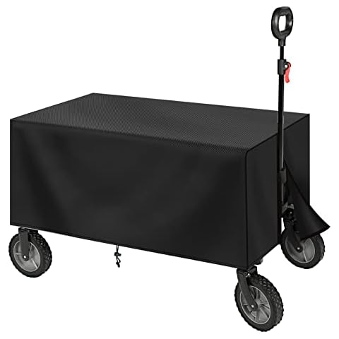 Folding Wagon Cart Cover, tonhui Pull Along Trolley on Wheels Water Proof Cover, Folding Wagon Hand Push Portable Trolley Cart Accessories Cover