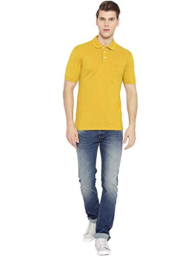 Image of CHKOKKO Men's Polo Cotton Regular Fit Half Sleeves T-Shirt with Pocket