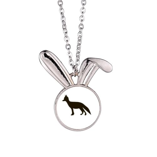 Collier lapin à motif renard noir pour sublimer vos tenues bohèmes