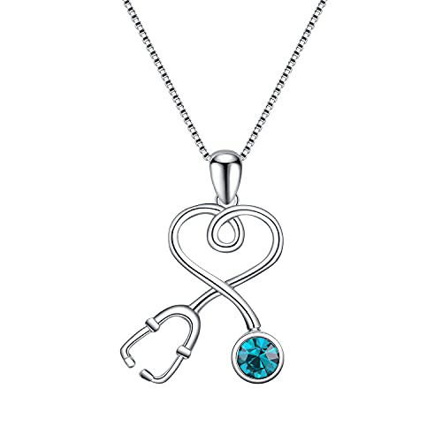 Collier stéthoscope argent pour la vie quotidienne des infirmières
