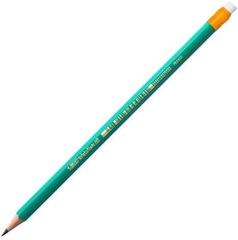 BIC Lápiz Grafito Evolution 655 HB con Borrador Pack de 12 Verde miniatura 5