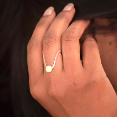 Image of Quirksmith 925 Sterling Silver Eclipse Vanki Ring | Adjustable, 925 Stamp, Gift for Women