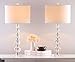 SAFAVIEH Lighting Collection Liam Stacked Crystal Ball 29-inch Bedroom Living Room Home Office Desk Nightstand Table Lamp Set of 2 (LED Bulbs Included)