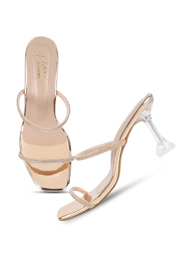 Image of JM LOOKS Women Slim Solid Comfortable Sole Kitten Heel Sandals For Womens & Girls IRF-108-X