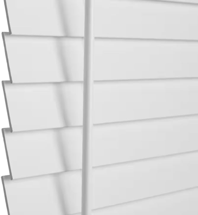 Miniatura 2 de Breslin Blinds - Persianas de madera sintética de alta calidad sin cordón de 2 pulgadas (33 pulgadas de ancho x 48 pulgadas de largo)