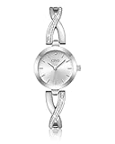CIVO Silver Damenuhr Klein Uhr: Edelstahl Analog Wasserdicht Armbanduhr Damen mit Diamant - Leichter Design für Damen Alltag Party Geschenk