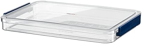 LIPCHEEGO A4 Scrapbook Paper Storage, Photo Storage Box, Plastic File Box (Blue)