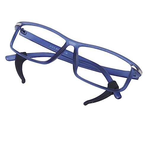 TOBBOMEY ペア 眼鏡チップ スポーツグラス 滑り止めイヤーフック メガネ滑り止めホルダー メガネのイヤーグリップフック 丸メガネ シリコンイヤーフック シリコーン眼鏡フック Black