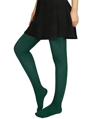 HDE Womens Tights - Solid Color Opaque Stockings for Women - Soft, Thick Microfiber Tights for Ladies In Black & Many Trendy Colors - Snug Fit Around Waist - Great for Daily Wear, Costumes & Cosplay