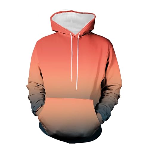 Mens Ombre Color Hoodies Trendy Big and Tall Long Sleeve Drawstring Sweatshirt Casual Comfy Y2k Fall Outdoor Pullover2