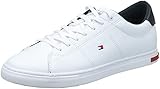 Tommy Hilfiger Herren Sneakers Essential Leather Detail Vulc, Weiß (White), 43