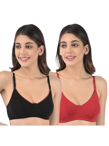 Image of Softline Women's Secret Shaper Wire-Free Non-Padded Molded Bra Combo | Seamless, Breathable & Soft Fabric | Full Coverage & Everyday Comfort (Pack of 2)
