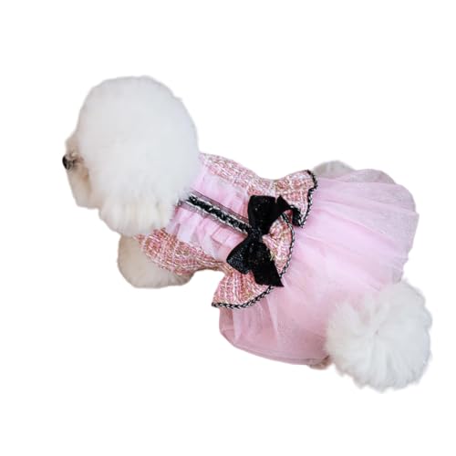 犬用アパレル ペット服 犬服 可愛い ドレス 犬服 ワンピース 秋冬 お姫様 洋服 ドッグウェア チュール スカート 蝶結び 裏起毛 人気 ファッション 小型犬 中型犬 防寒 保温 脱毛保護 お出かけ 散歩 ペット用品 夏服ペットウェア ベ スト