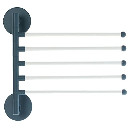 ICASY Toallero de pared, soporte para toallas de baño, soporte adhesivo sin perforaciones, soporte para toallas de baño, organizador para estantes (color: verde) Cover