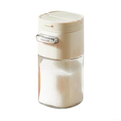 Compact Glass Sugar Dispenser with 0 5g Portion Control and Airtight Lid, Designed to Preserve Sugar Freshness and Prevent Ants, Suitable for Sugar or Powder Use (White)