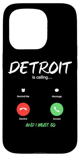 Detroit Is Calling And I Must Go Michigan Travel �X�}�z�P�[�X iPhone 15 Pro �p