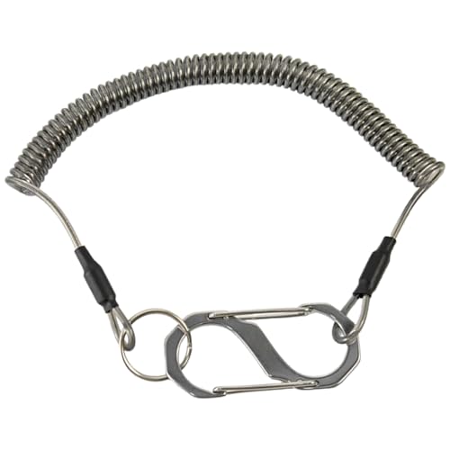 Spiralschnur - Edelstahl + TPU, 59,06 x 1,18 x 0,39 Zoll, Sicherheitsseil für robustes Design, dehnbare Werkzeugschnur, langlebige Drahtbeschichtung für Acu-Aktivitäten