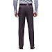 Haggar mens Premium No Iron Khaki Classic Fit Expandable Waist Flat Front Pant, Dark Grey, 34x32