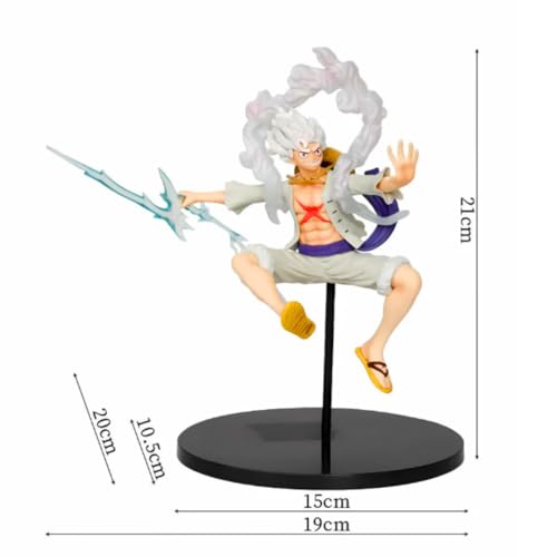 Image of Blue Aura Gear 5 Monkey D Luffy Action Figure Height-21cm Multicolour PVC Collectible | Luffy in Air