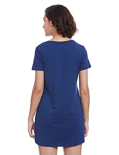 Image of Amazon Brand - Symbol Women's Cotton Stretch Half Sleeve Round Neck Regular Fit T-Shirt (Tunic Length)