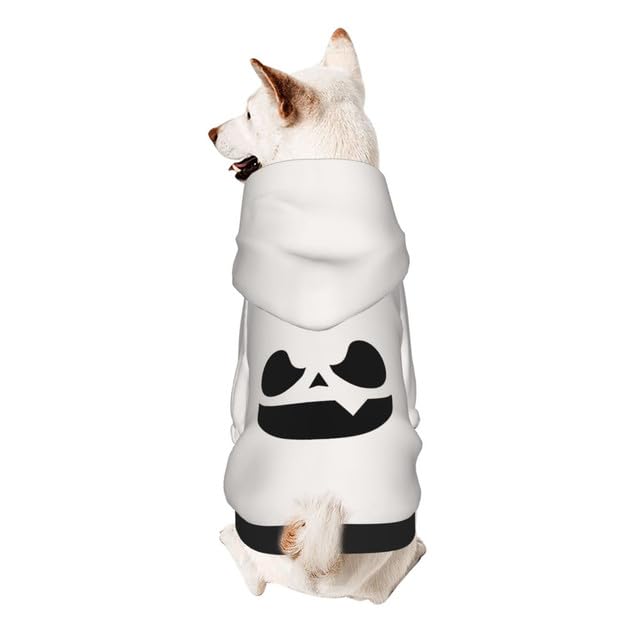 Pumpkin Scary Face Dog Hoodie Pet Clothes for Small Dog Cat Soft Pet Apparel Halloween Supplies, HO4, Medium