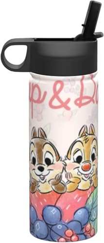 チップとデール 水筒 真空断熱 保温 保冷 スポーツボトル 人気 ステンレスボトル スポーツ飲料対応 漏れない 直飲み530ml 男の子 女の子 おしゃれ プレゼント