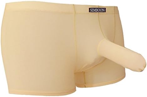 Men's Long Penis Sheath Pouch Bulge Boxer Briefs Underwear Underpants
