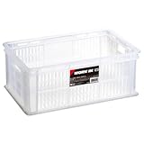 天馬(Tenma) 持ち手付きの丈夫なコンテナボックス 日本製 完成品 ワークイン Mサイズ 文房具や日用品など様々なものを収納できるカゴ ビデオテープが18枚入るバスケット プラスチック 【組立不要】 【色 クリア】 【サイズ M】 【幅40.7×奥行25.7×高さ15.6cm】