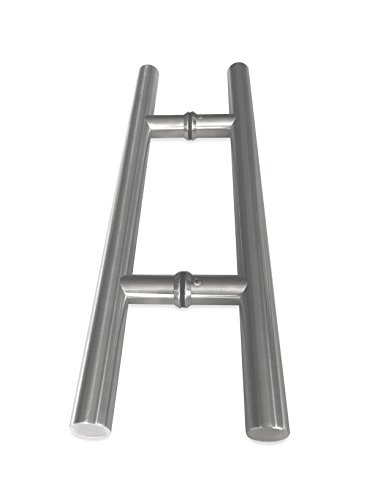 Modern & Contemporary Double-Sided Ladder Style Push-Pull Stainless Door Handle (16 Inches/406Mm) For Steel, Aluminum And Glass Doors, Brushed Stainless Steel Finish (16 Inch, Satin Stainless Steel) #TOP1