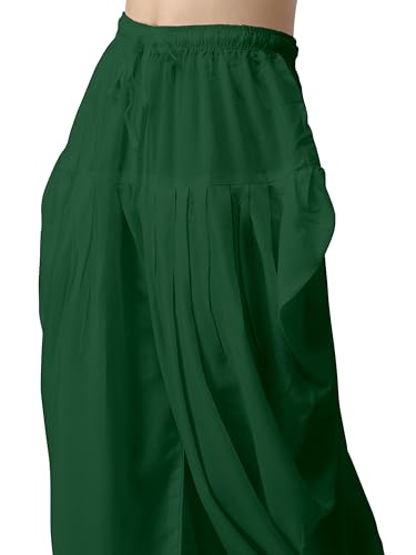 Image of Mehrang Loose Fit Rayon Dhoti Pant for Women Patiala Slawar Bottom Wear Harem Pants, Waist Free Size (26 Inch to 38 Inch)
