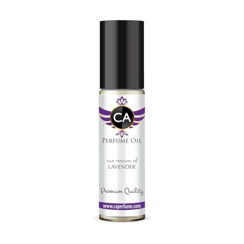 CA Perfume Originals Lavender Unisex Fragrance Oil Floral Scent Long Lasting Perfumes for Women &amp; Men Travel Size TSA Ready Mini Parfum Body Oil Roll-on 0.33 Fl Oz 10ml