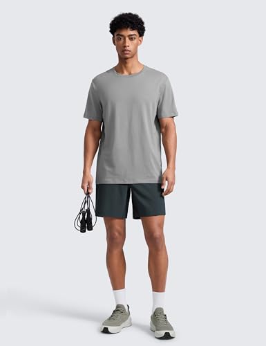 Image of CRZ YOGA Linerless Workout Shorts 7'' | Lightweight, Quick Dry, Running, Pockets, for Men