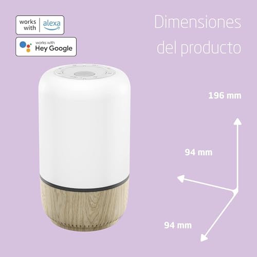 Miniatura 7 de Maxi-Cosi Soothe Luz Quitamiedos Bebe, Máquina De Ruido Blanco, Ayuda Para Dormir Con 20 Sonidos Relajantes, Luz Nocturna Inteligente Para Bebés, Compatible Con Amazon Alexa Y Google Home
