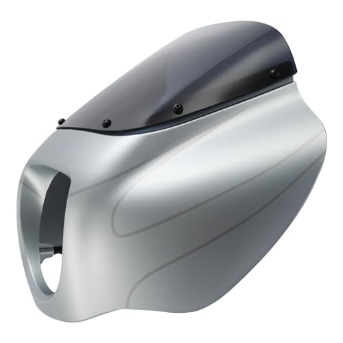 Image of Front Headlight Quarter Fairing Windshield Fit For Harley Softail Low Rider FXLR S FXLRS 2018-2025 Street Bob FXBB FXBBS 2018-2025 Softail Standard FXST 2020-2024 Barracuda Silver Denim